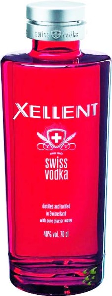 Rote Flasche Xellent Swiss Vodka