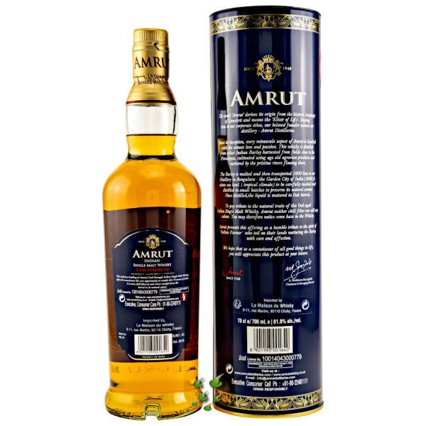 Amrut Cask Strength Indischer Whisky_Rückseite