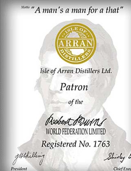 Blended Scotch Arran Single Malt Robert Burns Whisky