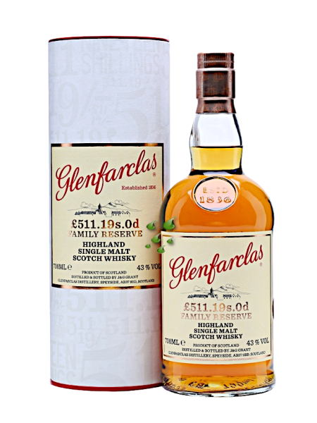 £511.19s.0d. Glenfarclas Distilled Family Reserve Single Malt Whisky