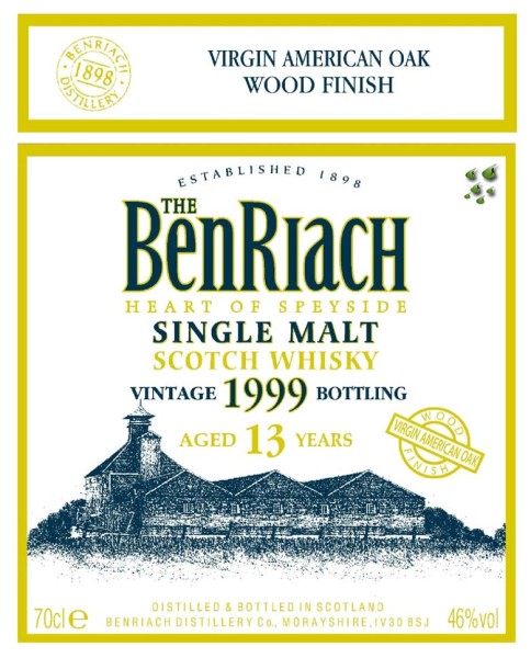 1999 Virgin Oak 13yo Whisky BenRiach