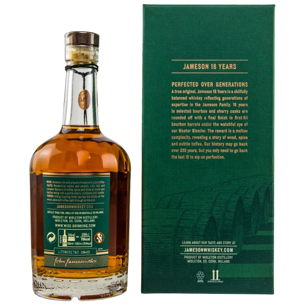 Edition 2022 Jameson Irish Whiskey 18 Years